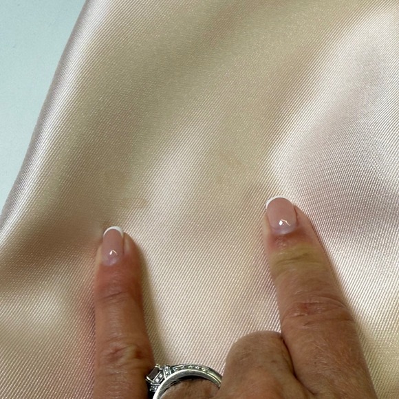 ALFRED SUNG Long Evening Gown Formal Cocktail Bridesmaid Dress Blush Size 12 - Picture 8 of 9